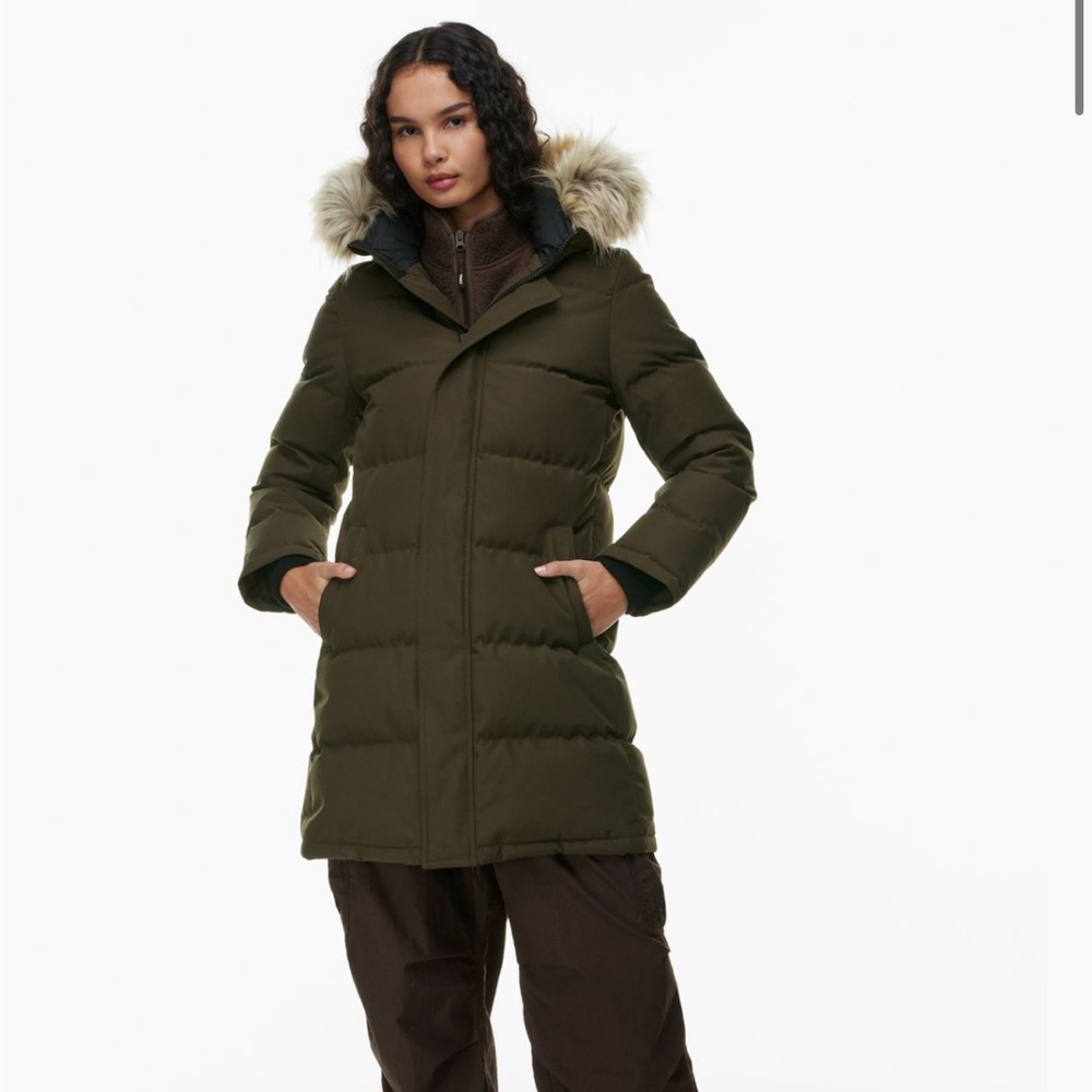 Aritzia Tna The Powder Parka - Size Small - Dark Olive